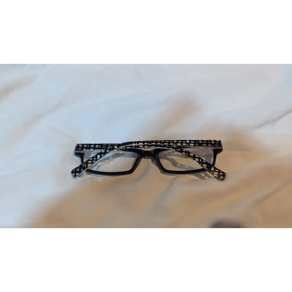 Rectangular Black and Clear Eyeglass Frames